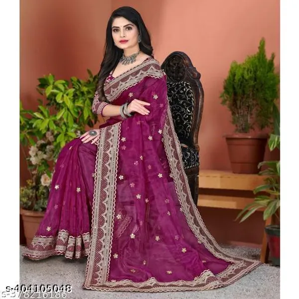 Purple_Color_Embroidered_Saree_With_Blouse_Saree_For_Women_Fancy_Saree_For_Women_Bollywood_Designer_Party_Wear_Wedding_Festive_Saree_Sari_For_Women_With_Stylish_Blouse