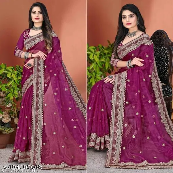 Purple_Color_Embroidered_Saree_With_Blouse_Saree_For_Women_Fancy_Saree_For_Women_Bollywood_Designer_Party_Wear_Wedding_Festive_Saree_Sari_For_Women_With_Stylish_Blouse