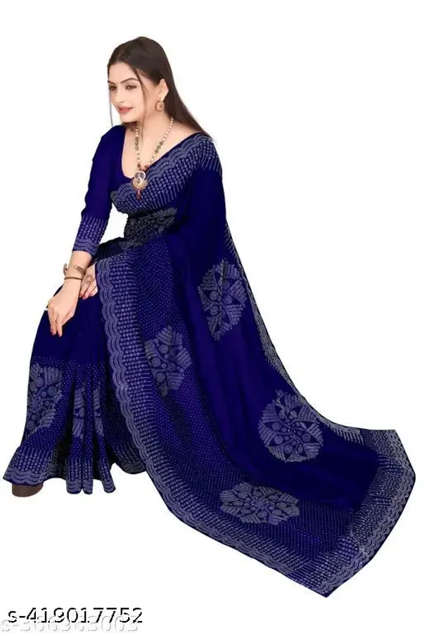 Women_S_Hot_Fixing_Georgette_Silk_Saree_With_Unstitched_Blouse_Piece