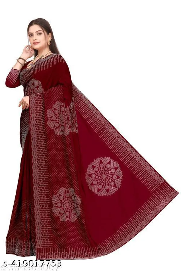 Women_S_Hot_Fixing_Georgette_Silk_Saree_With_Unstitched_Blouse_Piece