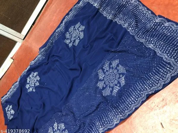 Georgette_Silk_Attractive_New_Design_Fancy_Saree_With_Swarovski_Daimond_Hotfix_Diamond_Work_Party_Wear_Festive_Wear_Saree