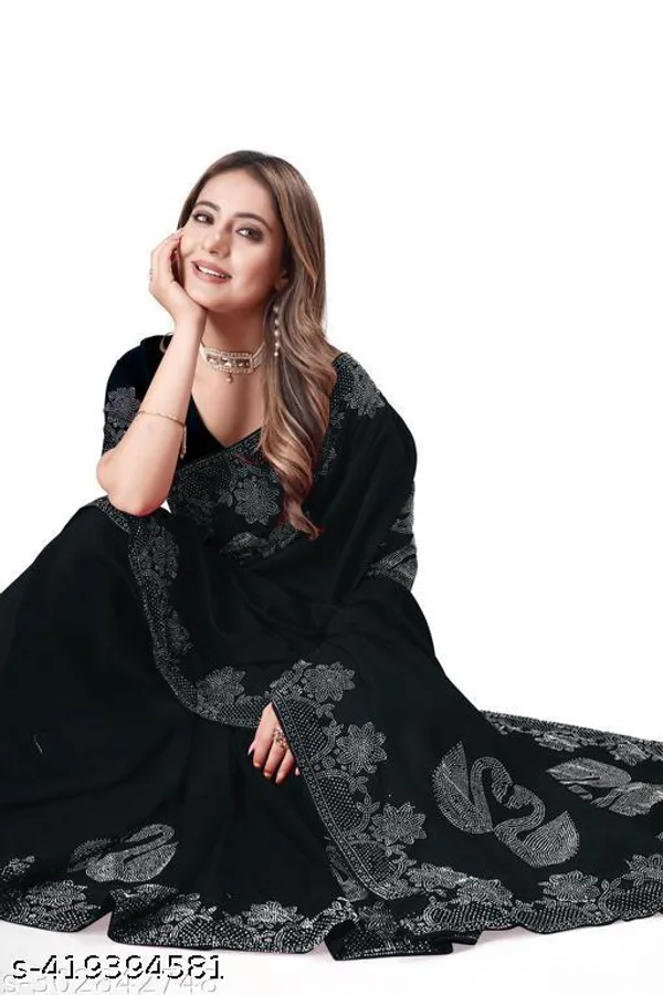 Diamond_Work_Fashionable_Trendy_Saree_2