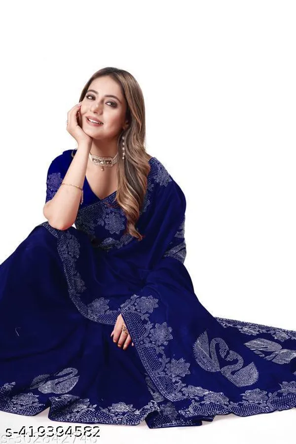Diamond_Work_Fashionable_Trendy_Saree_2