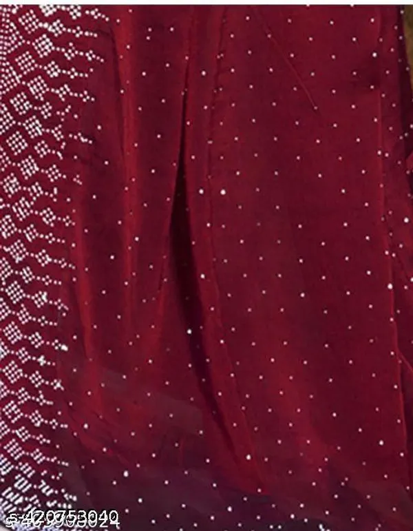 Looootnest_Mehendi_Colour_Georgette_Designer_Saree_With_Stone_Work_With_Unstiched_Blouse_Peace_For_Women_And_Girls
