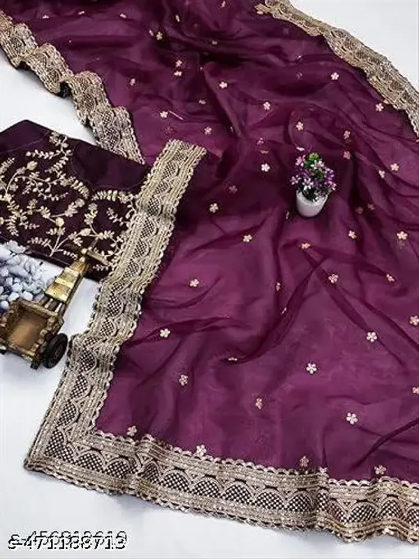 Designer_Purple_Silk_Sari_With_Zari_Work_With_Unstitched_Blouse_Fancy_Stylish_Saree_Premium_Quality