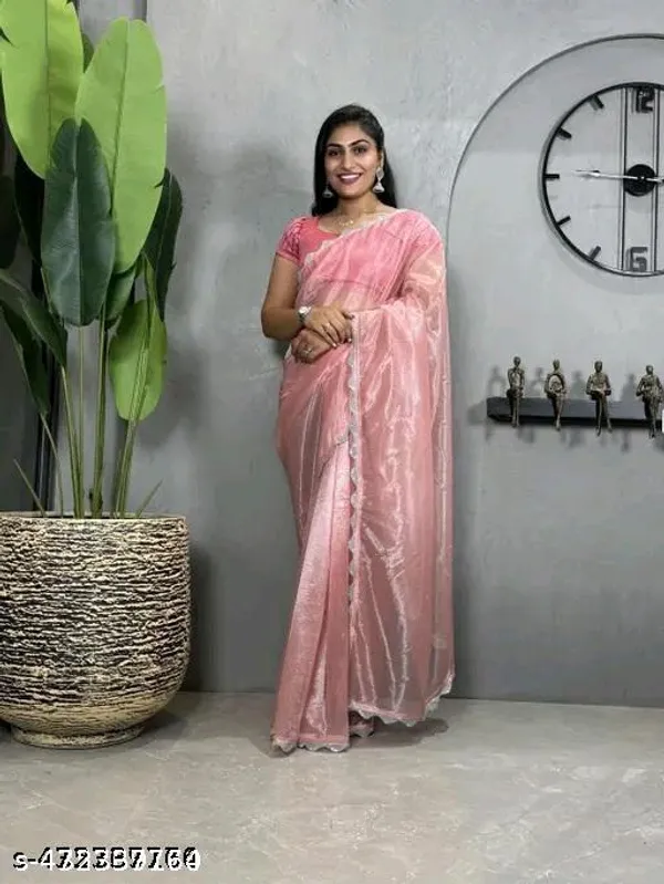 Beautiful_Diamond_Work_Jimiichuu_Saree_With_Blouse