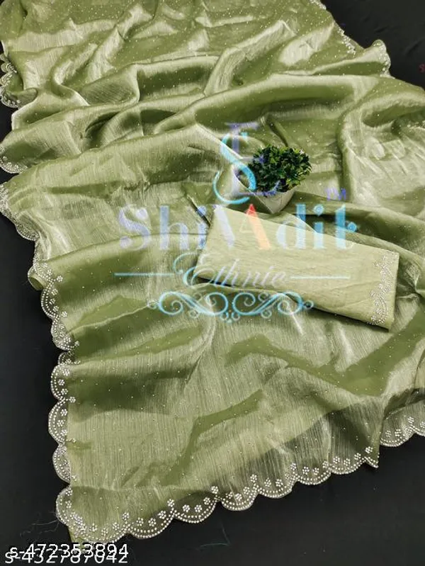 Jimmy_Cohd_Designer_Saree_With_Hand_Work_Lace_With_Party_Wear_Saree