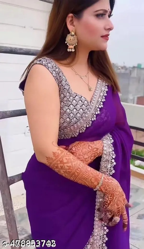 Georgette_Saree_With_Embroidered_Blouse_Piece