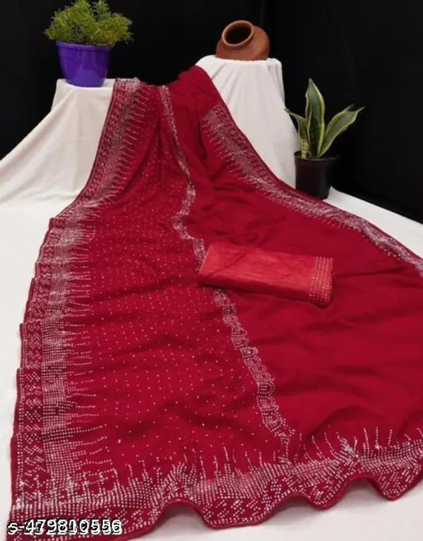 Diamond_Work_Fashionable_Trendy_Saree_1
