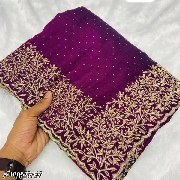 Womens_Stone_Work_Saree_Flower_Design_Wedding_Saree_Festival_Saree_Party_Saree_For_Women