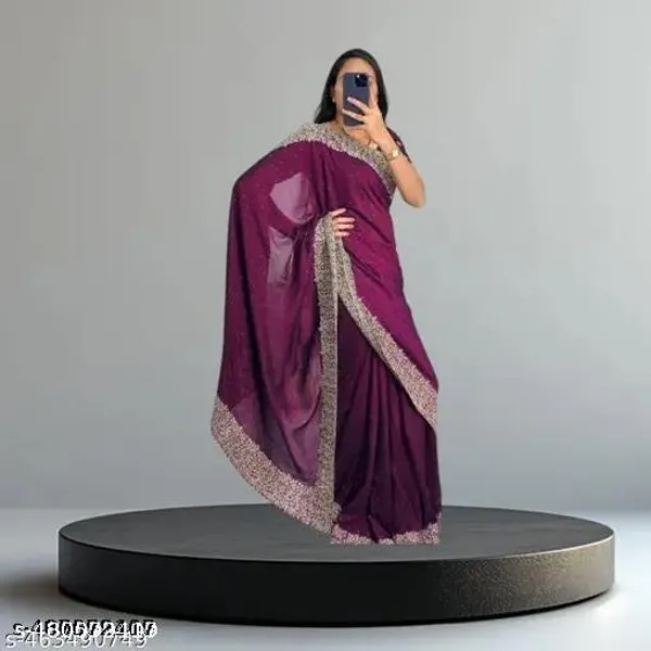 Womens_Stone_Work_Saree_Flower_Design_Wedding_Saree_Festival_Saree_Party_Saree_For_Women