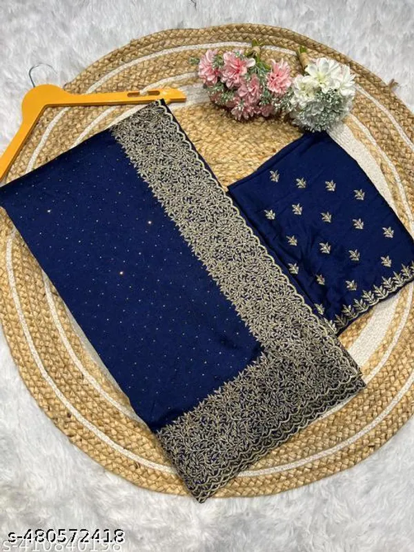 Womens_Stone_Work_Saree_Flower_Design_Wedding_Saree_Festival_Saree_Party_Saree_For_Women