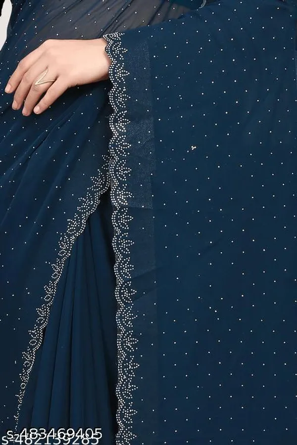New_Design_Fancy_Saree_With_Swarovski_Diamond_Hotfix_Diamond_Work_Party_Wear_Fastive_Wear_Saree_With_Hot_Fix_Blouse