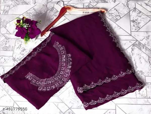 Super_Trendy_Fabrics_Georgette_Saree_With_Georgette_Blouse_Piece