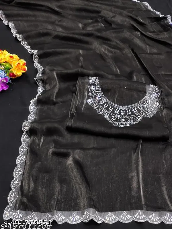 Super_Trendy_Fabrics_Jimmi_Choo_Saree_With_Organza_Blouse_Piece