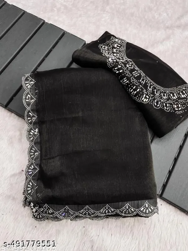 Super_Trendy_Fabrics_Jimmi_Choo_Saree_With_Organza_Blouse_Piece