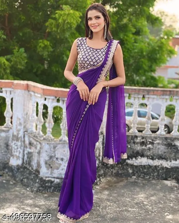Stunning_Purple_Georgette_Saree_With_Designer_Embroidered_Border_Purple_Georgette_Saree_Designer_Saree_Partywear_Saree_Embroidered_Border_Saree_Lightweight_Saree_Elegant_Purple_Saree_Festive_Wear_Saree_Wedding_Saree_For_Women