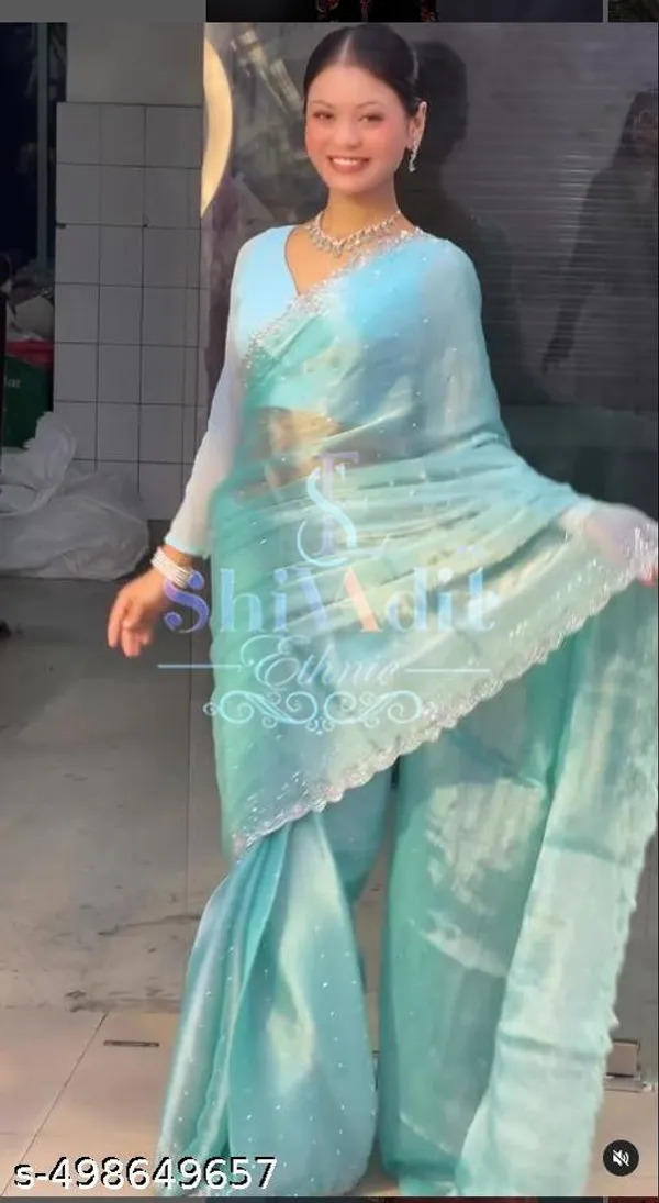 Beautiful_Premium_Quality_Jimmy_Chu_Designer_Saree_With_Beautiful_Cut_Work_Border_Saree_Pure_Soft_Zimmy_Choo_Sarees_With_Amazing_Diamond_Work_Jimmy_Chu_Fabric_Diamond_Work_Saree_With_Unstitch_Blouse_Soft_Jimmi_Choo_Saree_With_Beautiful_Sirosky_Work_Design