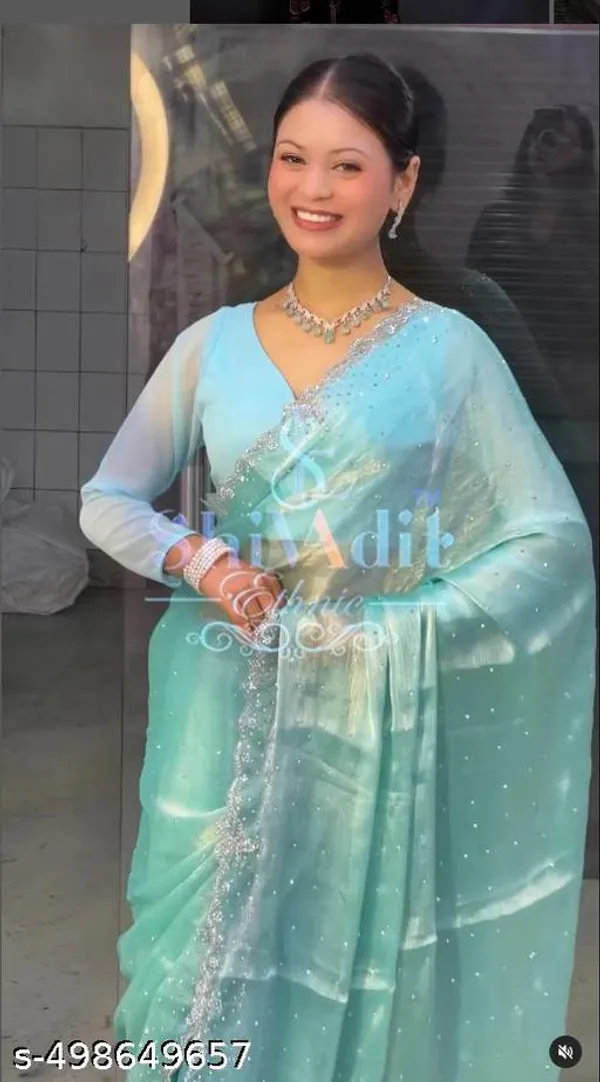 Beautiful_Premium_Quality_Jimmy_Chu_Designer_Saree_With_Beautiful_Cut_Work_Border_Saree_Pure_Soft_Zimmy_Choo_Sarees_With_Amazing_Diamond_Work_Jimmy_Chu_Fabric_Diamond_Work_Saree_With_Unstitch_Blouse_Soft_Jimmi_Choo_Saree_With_Beautiful_Sirosky_Work_Design
