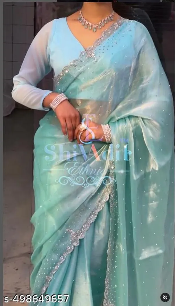 Beautiful_Premium_Quality_Jimmy_Chu_Designer_Saree_With_Beautiful_Cut_Work_Border_Saree_Pure_Soft_Zimmy_Choo_Sarees_With_Amazing_Diamond_Work_Jimmy_Chu_Fabric_Diamond_Work_Saree_With_Unstitch_Blouse_Soft_Jimmi_Choo_Saree_With_Beautiful_Sirosky_Work_Design