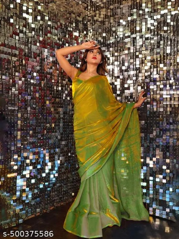 New_Trending_Celebrity_Inspired_Bollywood_Hit_Ramshmika_Mandana_Pure_Frendy_Silk_Two_Tone_Plain_Solid_Saree