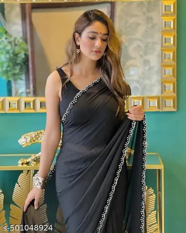Trending_Beautiful_Georgette_Fully_Diamond_Work_Saree_With_Same_Colour_Attractive_Blouse_Piece_Georgette_Designer_Chiffon_Sarees_Party_Wear_Chiffon_Georgette_Sarees