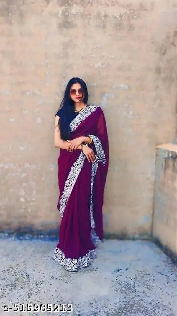 Stunning_Purple_Georgette_Saree_With_Designer_Embroidered_Border_Purple_Georgette_Saree_Designer_Saree_Partywear_Saree_Embroidered_Border_Saree_Lightweight_Saree_Elegant_Purple_Saree_Festive_Wear_Saree_Wedding_Saree_For_Women