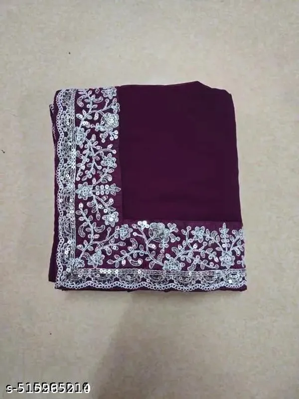 Stunning_Purple_Georgette_Saree_With_Designer_Embroidered_Border_Purple_Georgette_Saree_Designer_Saree_Partywear_Saree_Embroidered_Border_Saree_Lightweight_Saree_Elegant_Purple_Saree_Festive_Wear_Saree_Wedding_Saree_For_Women