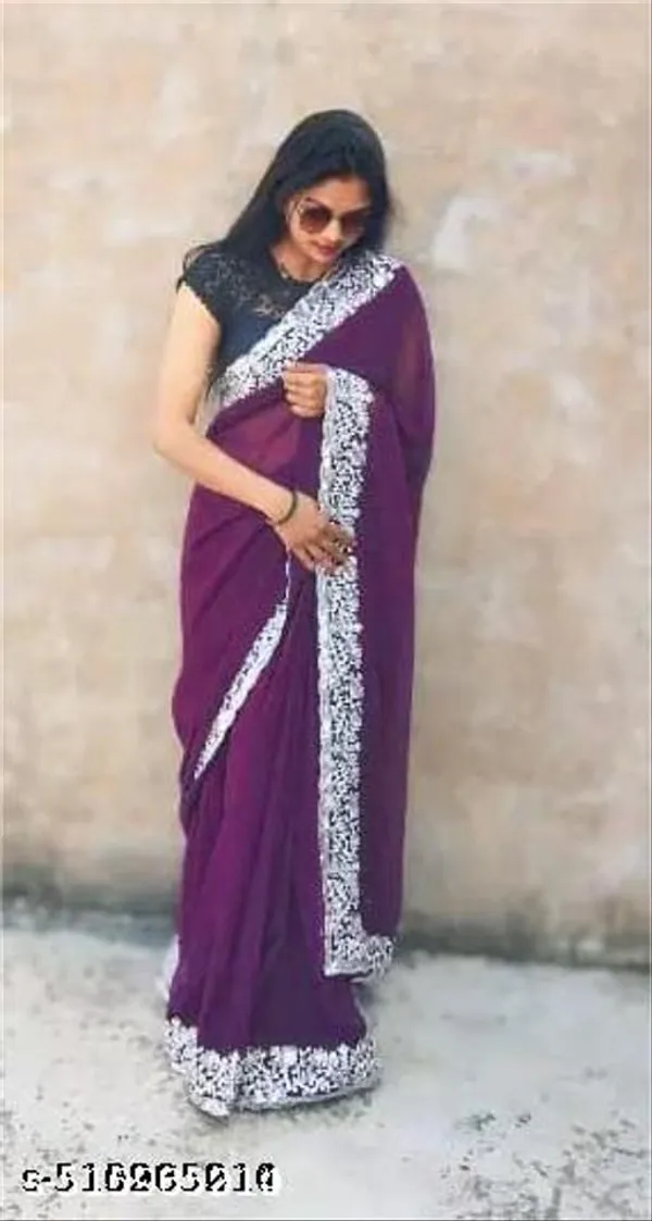 Stunning_Purple_Georgette_Saree_With_Designer_Embroidered_Border_Purple_Georgette_Saree_Designer_Saree_Partywear_Saree_Embroidered_Border_Saree_Lightweight_Saree_Elegant_Purple_Saree_Festive_Wear_Saree_Wedding_Saree_For_Women