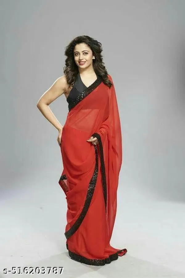 Georgette_Saree_With_Embroidered_Blouse_Piece