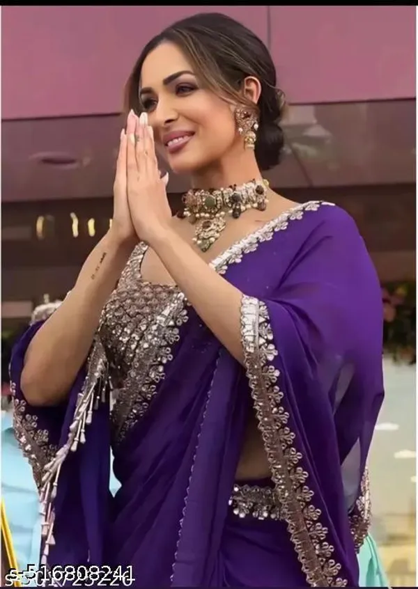 Stylish_Heavy_Embroidery_Full_Diamonds_Stone_Georgette_Handwork_Saree_For_Women_Saree_For_Women_Embroidery_Georgette_Saree_Stone_Work_Saree_For_Women_Full_Work_Saree_For_Wome