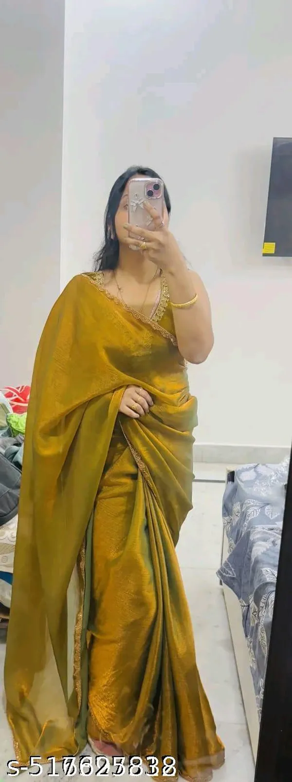 Gold_Rama_Green_Two_Tone_Soft_Fancy_Chiffon_Silk_Designer_Saree_With_Beads_Stones_Gumming_Lace_Border_Embellished_Partywear_Wedding_Sari_For_Festivals_Marriage_Gatherings_6_3_Meter_Length_Including_Running_Blouse_Piece_Lace_Work_Bollywood_Inspired_Trending_Viral_Hit