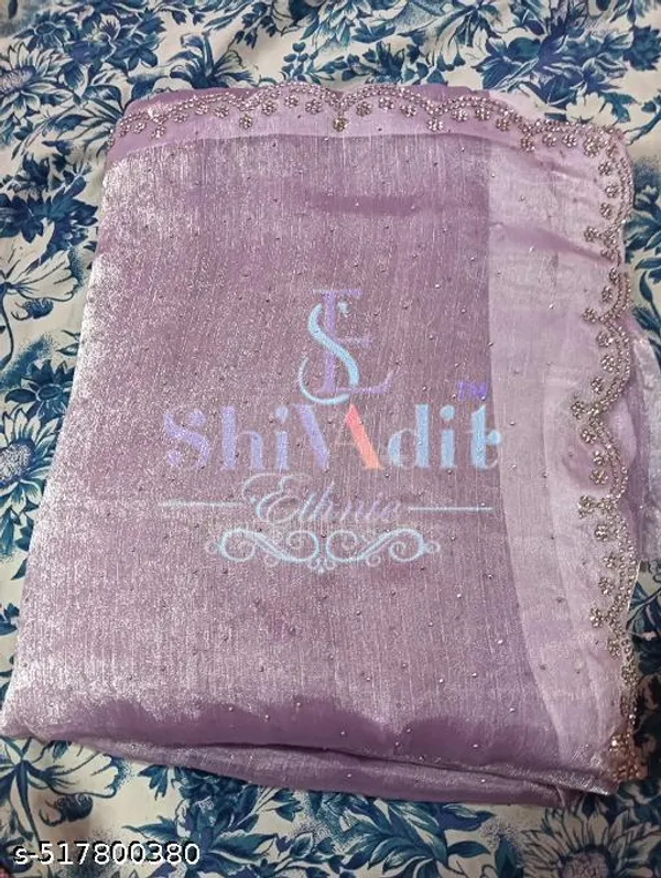 New_Jimmy_Chu_Exclusive_Popular_Rare_Collection_Jimmy_Choo_Golden_Handwork_Lace_Beads_Stones_Diamonds_Siroski_Work_Organza_Saree_With_Blouse_Saree_For_Women_Women_Sari_Festive_Saree_Wedding_Saree_For_Women