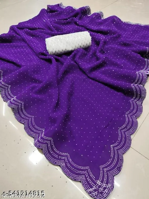 Shivadit_Ethnic_Georgette_Silk_Attractive_New_Design_Fancy_Saree_With_Swarovski_Daimonds_Hotfix_Diamond_Work_With_New_Pallu_New_Design_Party_Wear_Festive_Wear_Saree
