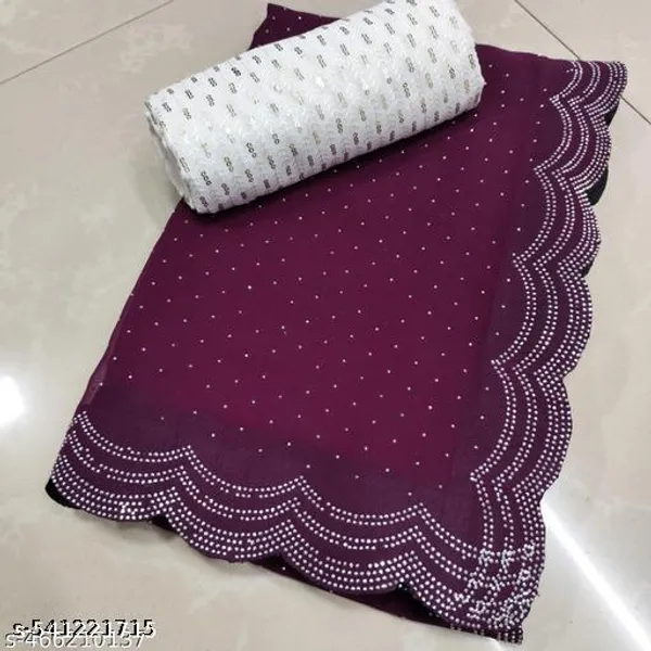 Hot_Fix_Beautiful_Designer_Party_Wear_Georgette_Saree_With_All_Over_Heavy_Beads_Work_And_White_Colour_Heavy_Sequence_Blouse