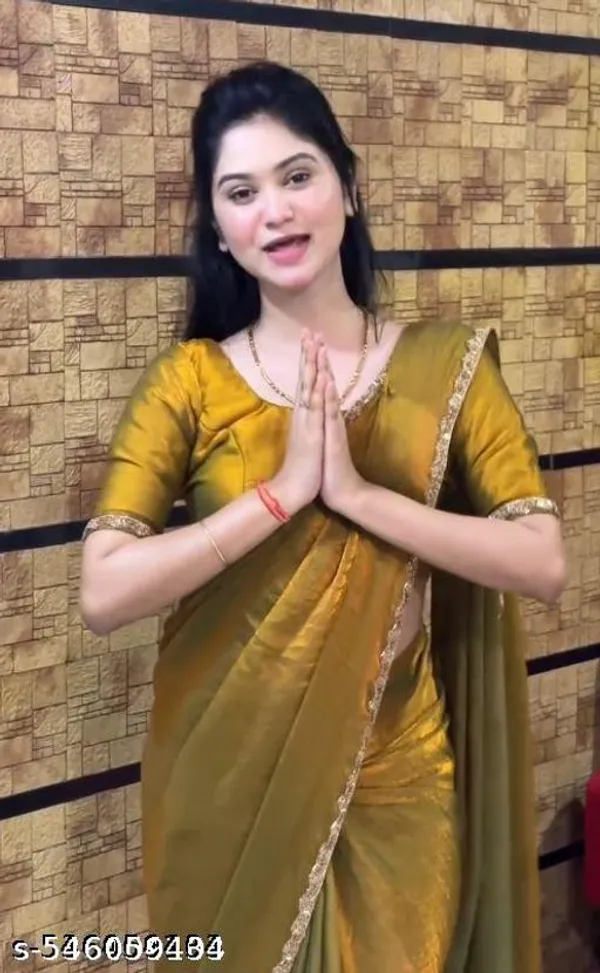 New_Beautiful_Trendy_Chiffon_Saree_With_Blouse_Collocation_Saree_For_Women_Women_Sari_Festive_Saree_Wedding_Saree_For_Women