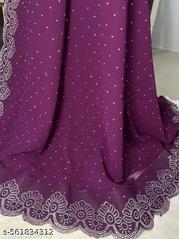 Jivika_Attractive_Gerogette_Fancy_Saree_With_Hand_Wrok