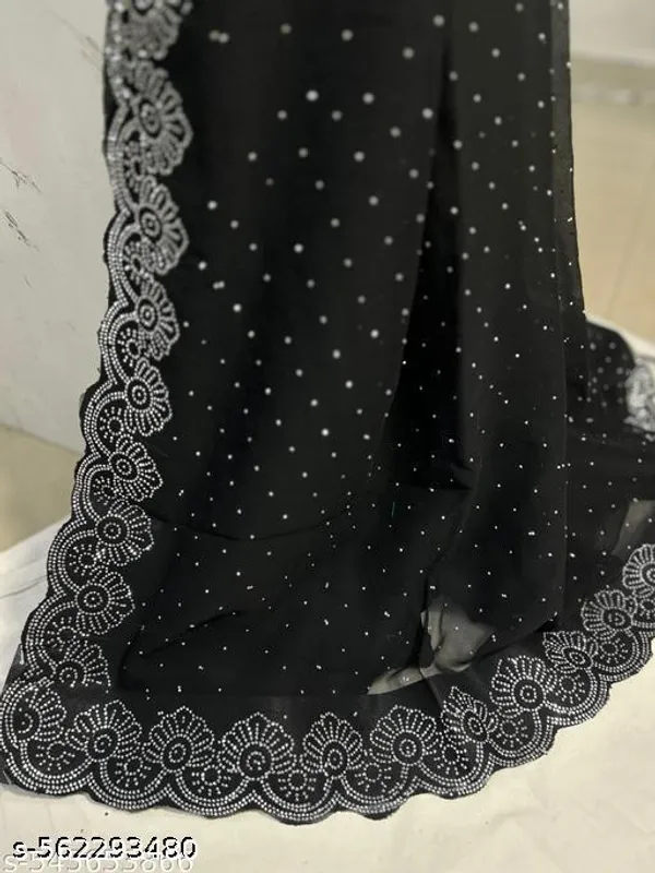 Siroski_Hotfix_Diamond_Saree_Sarees_For_Women_Party_Wear_Sarees_Saree_New_Model_2025