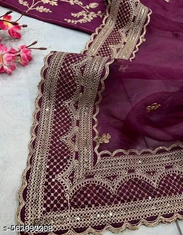 Fency_Disener_Georgette_Pretty_Sarees_With_New_Fency_Border_With_Blouse_Piece