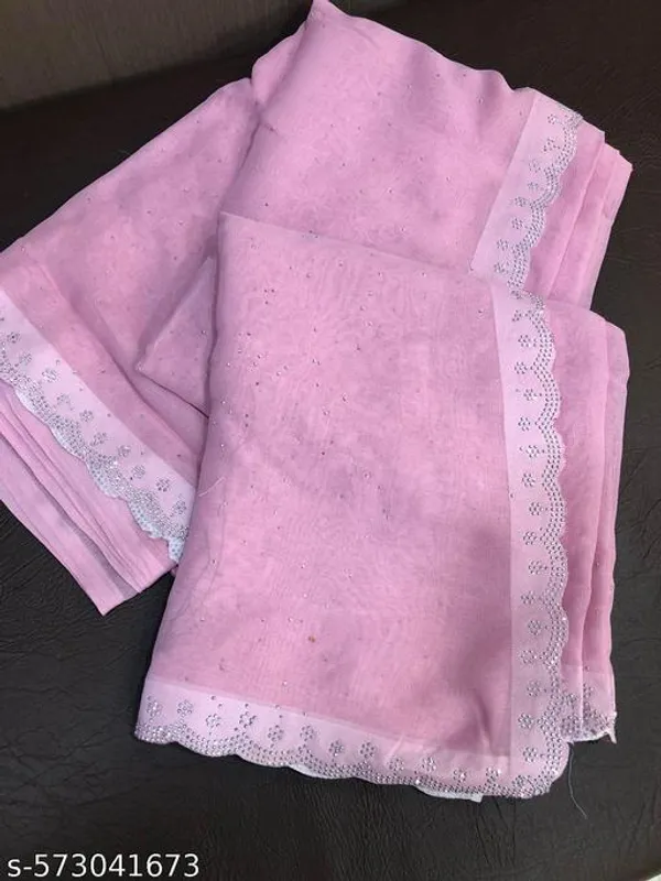 Heavy_Stone_Work_Cut_Work_Embellished_Saree_With_Running_Blouse_Party_Wear_Saree_Wedding_Saree_Hot_Fix_Georgette_Febric