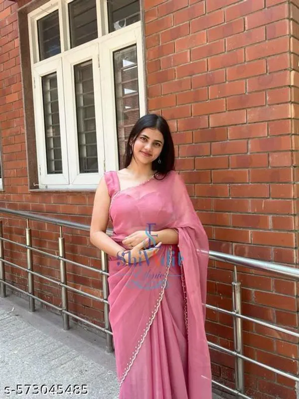 Heavy_Stone_Work_Cut_Work_Embellished_Saree_With_Running_Blouse_Party_Wear_Saree_Wedding_Saree_Hot_Fix_Georgette_Febric