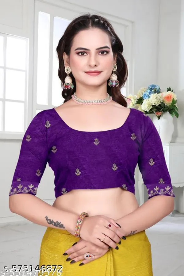 Women_S_Trendy_Crunchy_Rich_Handwork_Saree_Beautiful_Sequence_Blouse_Work_Scalloped_Cut_Work_Border_Piece_Rich_Embroidery_Work_With_Separate_Blouse_Piece