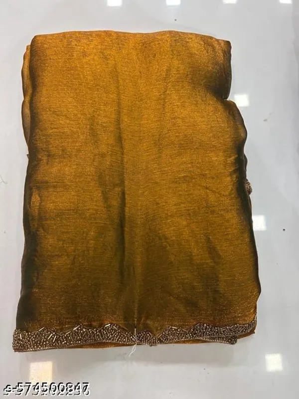 Chiffon_Golden_Colour_Cadbury_Boder_Fendy_Fabric