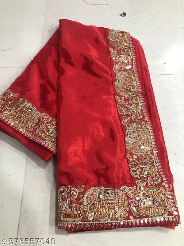 Embroidery_Seqeuence_With_Dori_Embroderied_Fancy_Vichitra_Silk_Saree_With_Unstich_Blouse_Piece_Fancy_Sarees_For_Women_Latest_Design_Fancy_Saree_Soft_Silk_Sarees_Latest_Design_2025_Tussar_Silk_Saree_For_Women_Embroidery_Saree