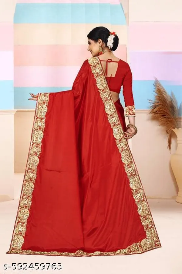 Women_S_Embroidered_Fancy_Saree_Red_Sareeembroidered_Elegant_Teal_Color_Sreee_With_Blouse_Saree_For_Women_Trending_Saree_For_Women_Bollywood_Stylish_Fancy_Party_Wear_Wedding_Festive_Bridal_Sari_Saree_For_Women