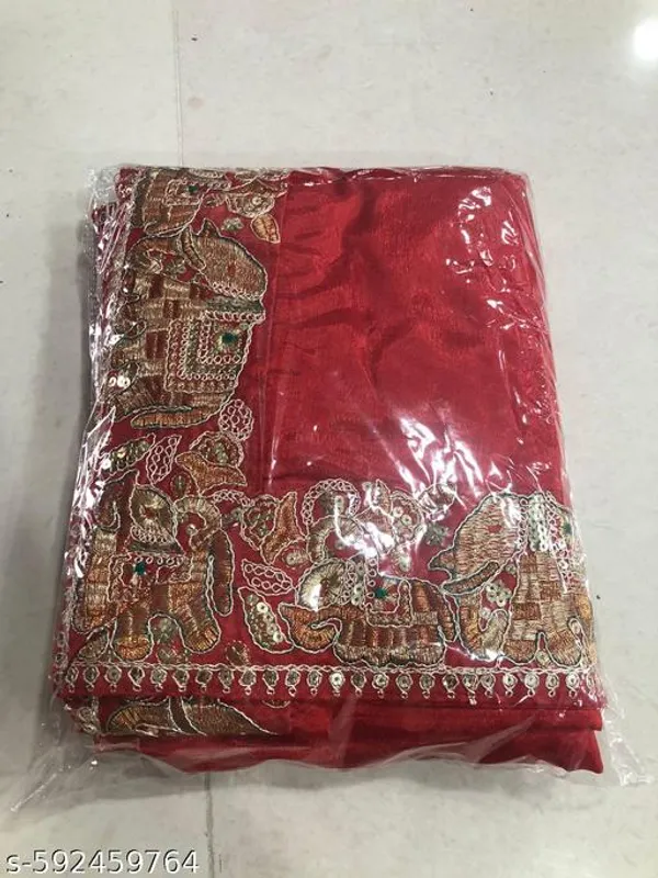 Women_S_Embroidered_Fancy_Saree_Red_Sareeembroidered_Elegant_Teal_Color_Sreee_With_Blouse_Saree_For_Women_Trending_Saree_For_Women_Bollywood_Stylish_Fancy_Party_Wear_Wedding_Festive_Bridal_Sari_Saree_For_Women