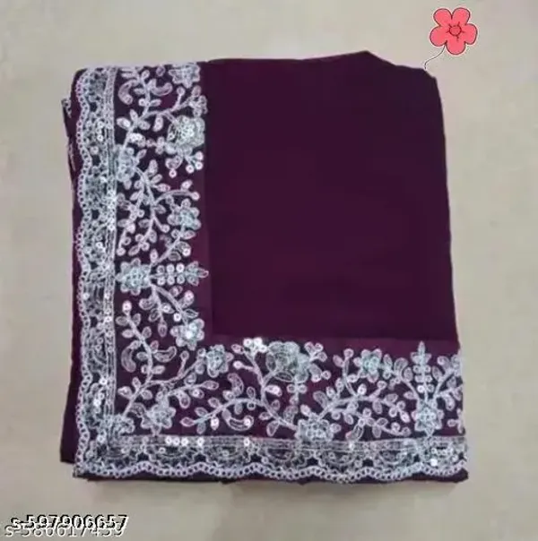 Beautiful_Designer_Georgette_Laced_Saree_With_Blouse