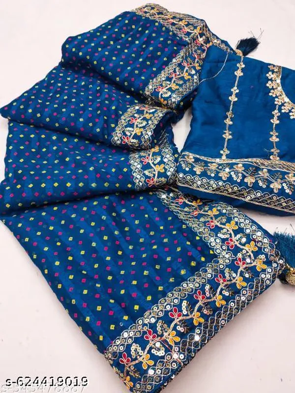 Fency_Disener_Georgette_Pretty_Sarees_With_New_Fency_Border_With_Blouse_Piece