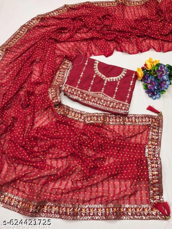 Fency_Solo_Soft_Silk_Disener_Georgette_Pretty_Sarees_With_New_Fency_Hevy_Work_Border_And_Blouse