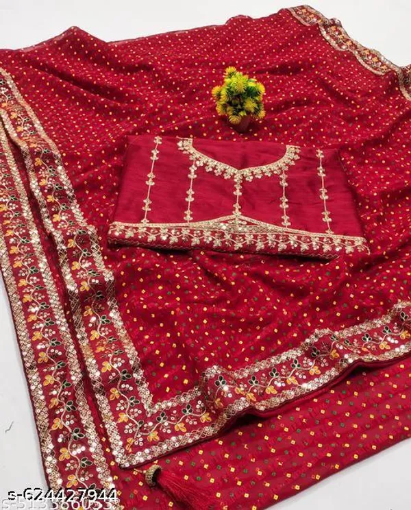 Fancy_Designer_Georgette_Pretty_Sarees_With_New_Fency_Border_With_Blouse_Piece
